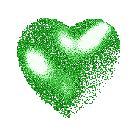 Gif animé coeur vert